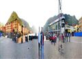 A manual panorama at Vintage car event